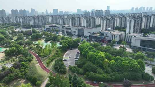 张家港沙洲湖大酒店沙洲湖会议中心航拍