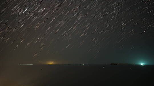 海南夜空的星轨