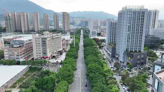 泉州市安溪县二环南路城市大景航拍