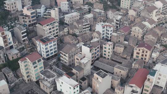 中国浙江台州山上的民居航拍