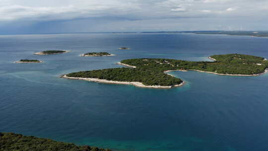 克罗地亚法扎纳布里朱尼国家公园风景优美的岛屿