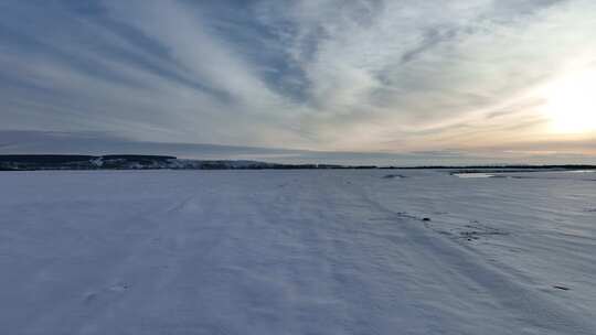 初春林海雪原风景