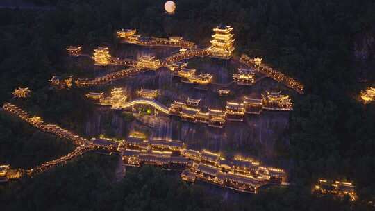 江西上饶望仙谷 古风建筑