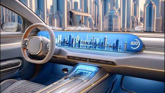 未来科技智驾汽车内饰 新能源智能驾驶座舱