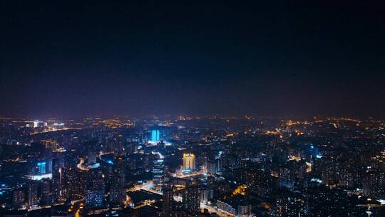 上海白玉兰大厦夜景视频素材模板下载