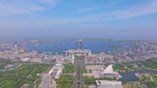 上海临港滴水湖航拍大景