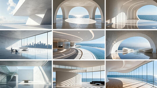 概念创意建筑空间地产光影变化