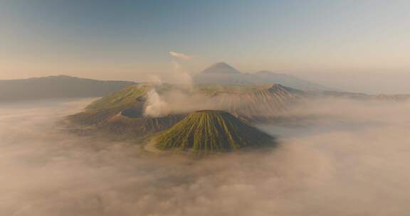 航拍印尼Bromo火山