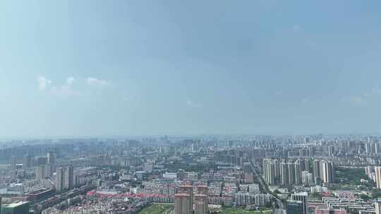 九江市航拍九江城市建筑风光无人机高空视角