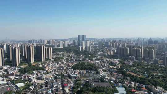 航拍江门大景江门城市建设