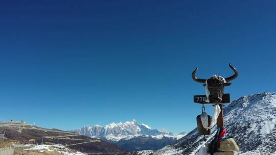 无人机航拍西藏色季拉山口南迦巴瓦峰318