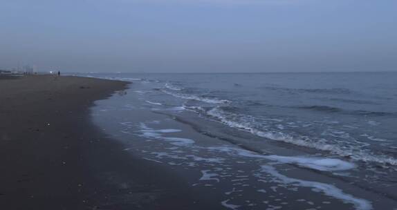 阿那亚海边 冬季视频素材模板下载