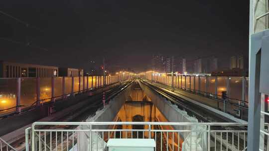 合肥轨道交通，3号线，地铁延时摄影，夜景