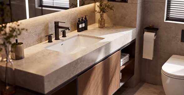 现代风格浴室洗手台展示