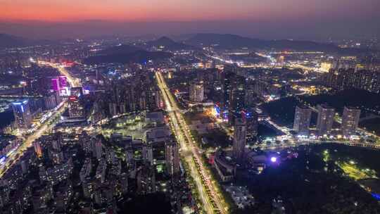 广东江门_城市道路_十字路口车流002