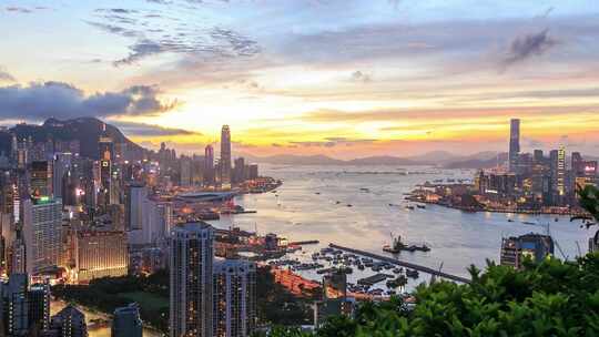 香港城市航拍延时