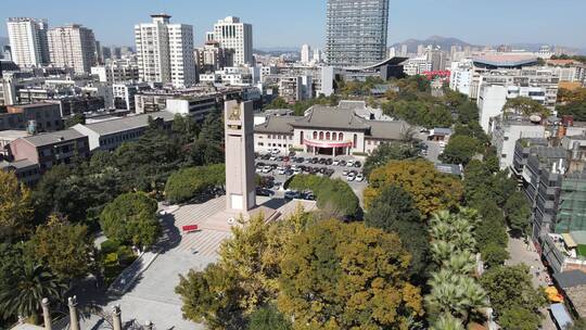 航拍云南昆明城市风光旅游景点