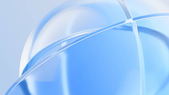 透明球形渐变玻璃背景3D渲染