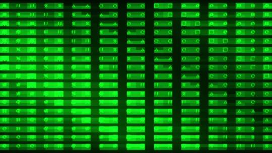 绿色赛博朋克背景信号光线闪动光线方块