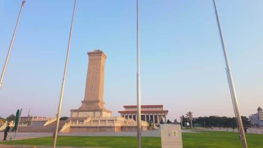 4K北京人民英雄纪念碑地标实拍