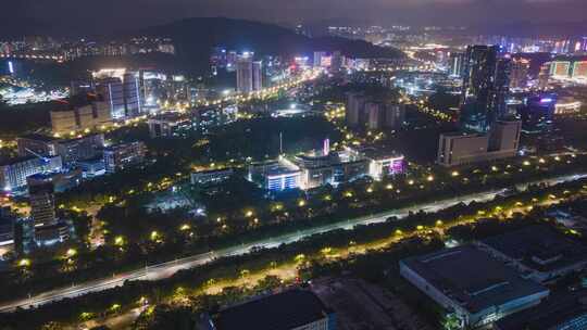 广州黄埔科学城夜景延时