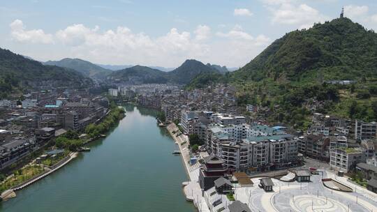 航拍 贵州 镇远古镇 5A 景区 舞阳河 两岸