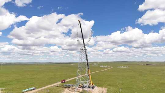 内蒙古电网建设施工实拍