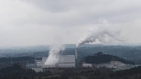 重工业碳排放航拍展示