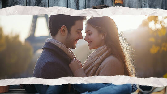 撕纸拼贴效果撕纸转场