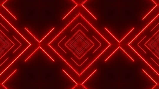 红色霓虹几何线条背景素材