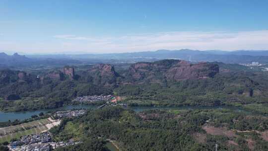 祖国大好河山丹霞地貌丹霞山航拍