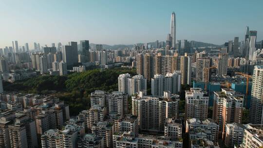 深圳福田河套视频深圳福田远眺平安大厦远景