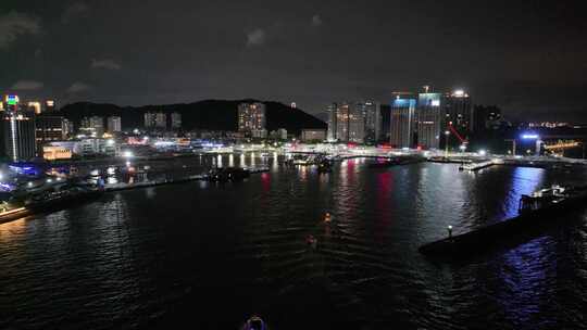 珠海九州港游艇码头视频素材模板下载
