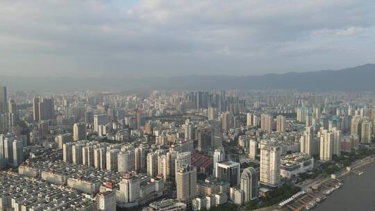 4k 航拍福州城市景观全景