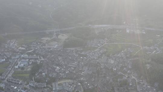 浙江衢州廿八都古镇航拍大景