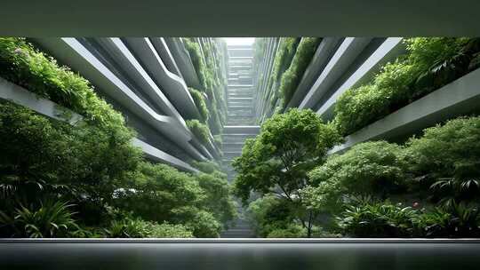 垂直绿化建筑群体现城市生态和谐发展
