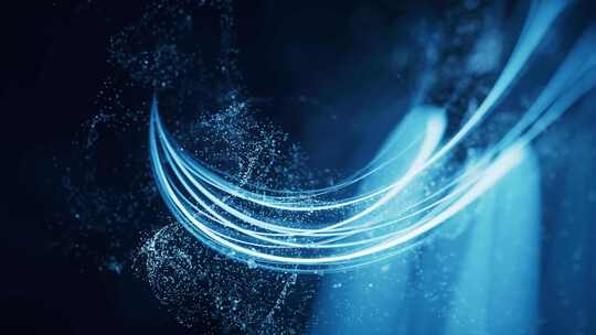 流动的曲线与粒子合集