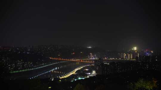 重庆嘉陵江夜景渝中区红岩村大桥