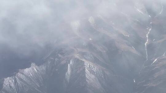 飞机上航拍 俯瞰雪山 藏区大气_1647