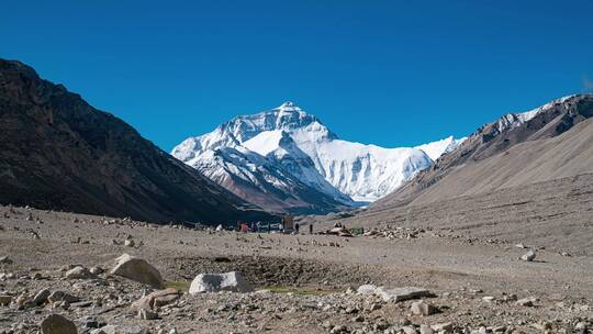 珠穆朗玛峰 珠峰 世界最高峰 大本营 雪山视频素材模板下载