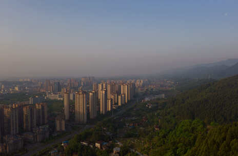 垫江城市航拍风景