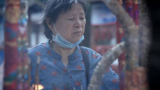 寺庙寺院祭祀活动烧香拜佛视频