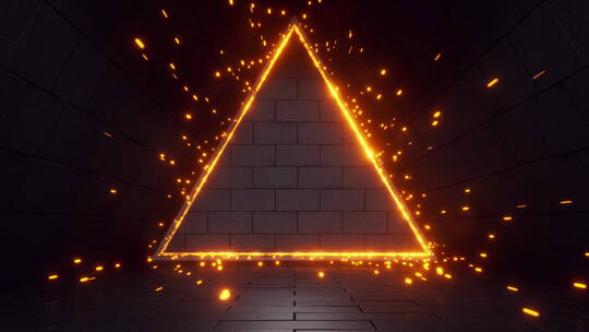 三角形隧道背景3D渲染视频素材模板下载