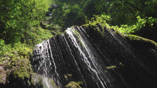 青城山溪流瀑布