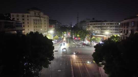 城市夜景高空俯瞰全景