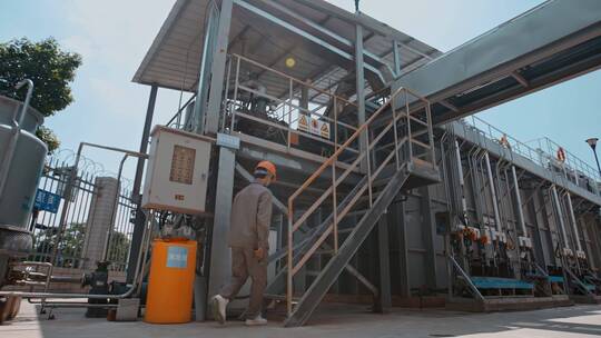 现代工业视频污水处理厂上楼梯检查系统设备