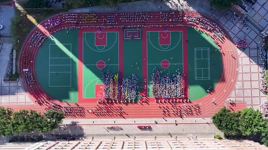 大中小学校园运动会片头开幕式操场宣传背景视频素材模板下载