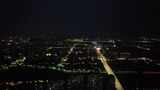 河南漯河城市夜景交通航拍高清在线视频素材下载