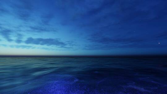 夜晚的海洋美景