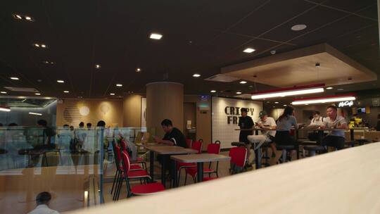 2022麦当劳食客灯光室内饮食餐饮咖啡视频素材模板下载